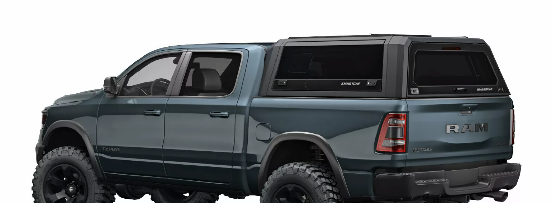 Aluminum truck cap canopy installed on a pickup truck — TruckTon Truck Accessories