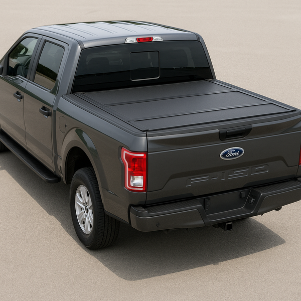 Ford F-150 with tri-fold tonneau cover installed