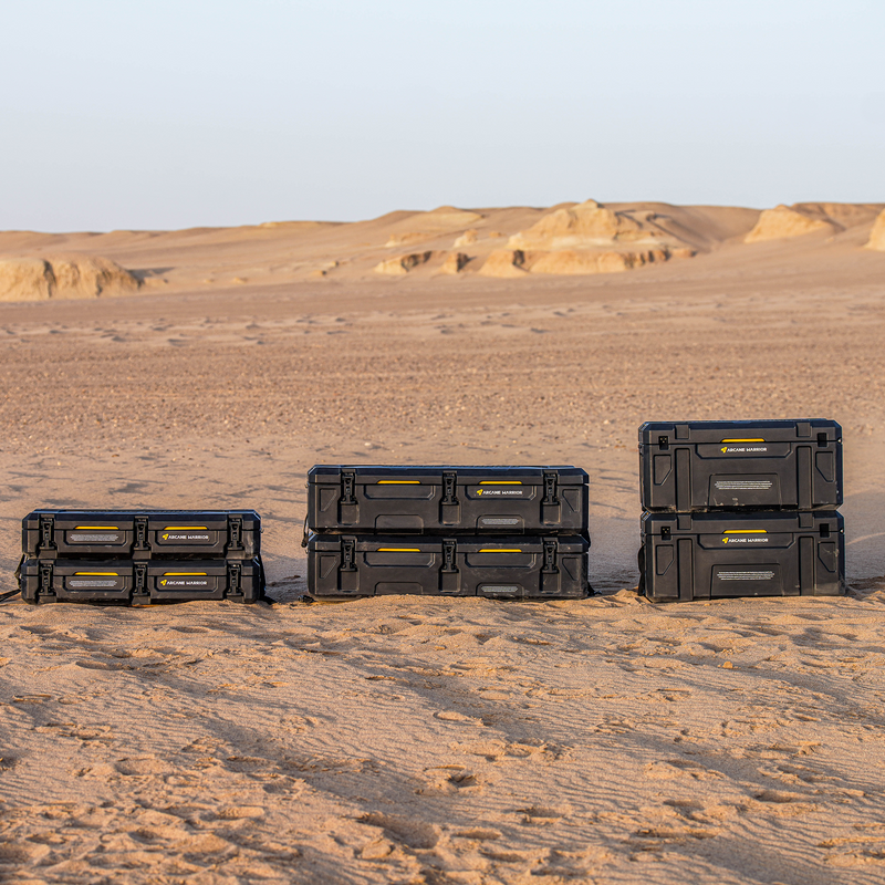 FLEX Rugged Cargo Cases in three sizes side by side