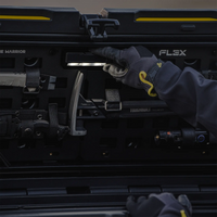 Gravity-activated LED light inside a FLEX cargo case lid — view 5
