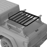 STORM platform mounted on a truck bed rack over a roll-up tonneau cover, line drawing — view 2