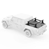 ULTRARIDGE bed rack mounted on a roll-up tonneau cover, line drawing — view 2