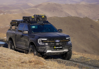 Ford Ranger with STORM roof rack on a hillside trail — view 5