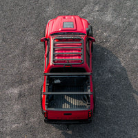 Top view of a Tacoma with the STORM roof rack, rear — view 5